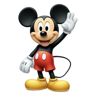 mickey mouse waving hello sticker