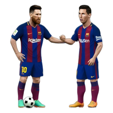 Messi slaps ronaldo sticker