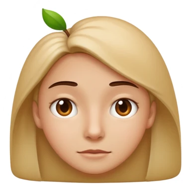 portrait of a person inspired by the reference image, neutral expression, simple background, apple emoji style sticker