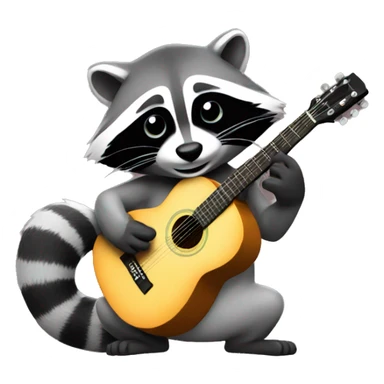 Raccon with guitar sticker