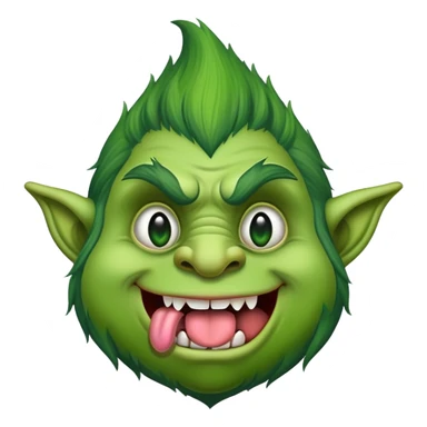 Troll  sticking tongue out sticker