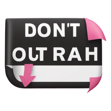 Don’t crash out sign pink  sticker