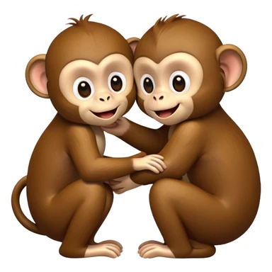 Monkeys together  sticker
