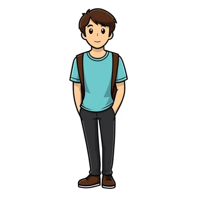 brown haired male portrait sticker