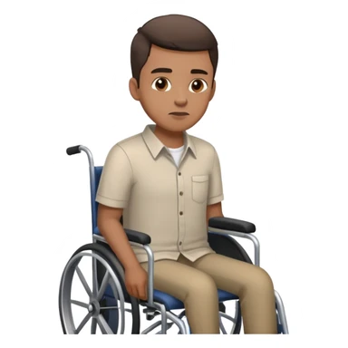man in wheel chair sticker
