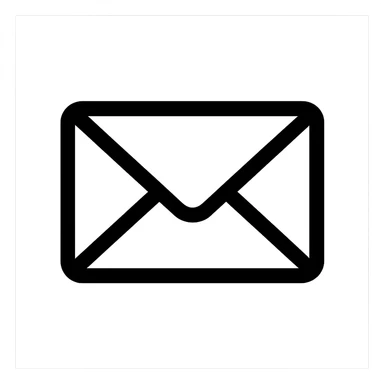 simple black envelope sticker