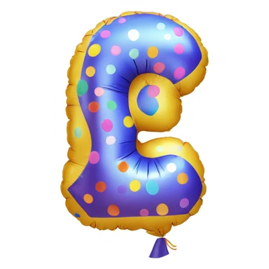 Birthday balloon number 8 sticker