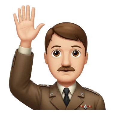 Hitler with arm raised sticker