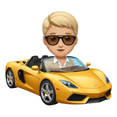 A rich boy in the super car  sticker