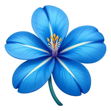 aestetic hawaian flower blue sticker