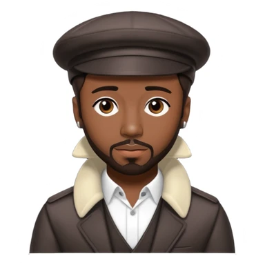 Teddy Riley with dark brown hair sticker