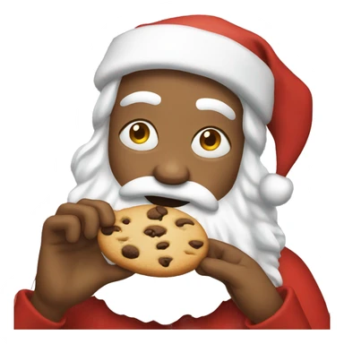 Santa eating cookies sticker