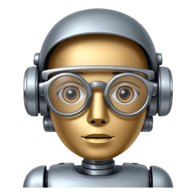 This robot 🤖 with this glasses 😎 sticker
