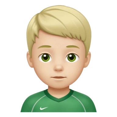 child with green jersey sticker
