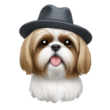 Shih tzu in a hat sticker