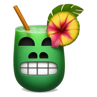 Tiki drinks with friends wearing Hawaiian shirts sticker
