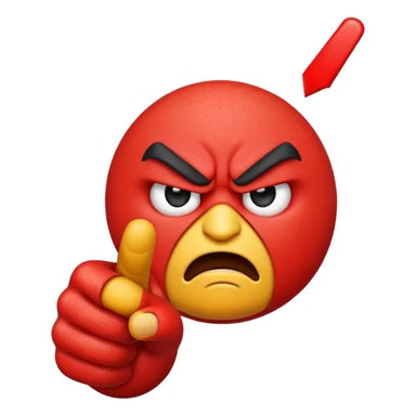 Angry emoji pointing at you sticker