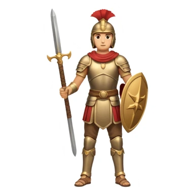 soldado cartaginés en cuerpo entero sticker