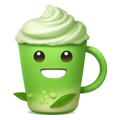 Matcha in a cute cup sticker