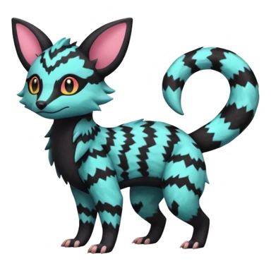 pastel Salandit-Umbreon-Genet-Noivern-Civet-Hybrid (Full body) sticker