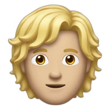 homme + buisson de cheveux blond sticker