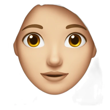 beautiful white girl with brown hair sticker