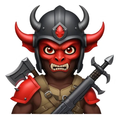 Diablo con casco de cdn con arma sticker