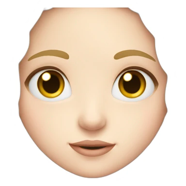 A young girl with pale skin and black long hair in a braid sticker