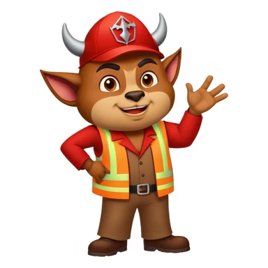 Taz devil directing traffic talking to people sticker