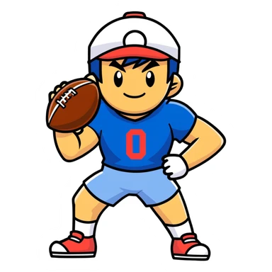 Hot handsomeb muscular 6ft tall smiling happy clean shaven Ash Ketchum playing football with his pokemon ball sticker