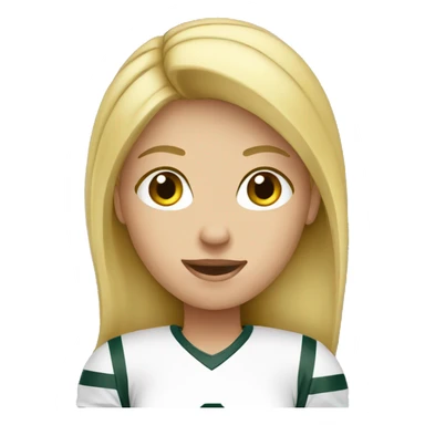 blond football girl sticker