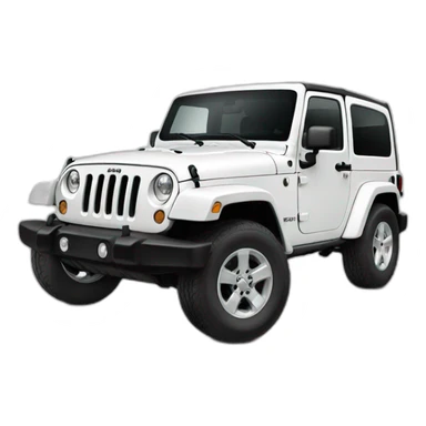 White jeep wrangler sticker
