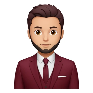 Jack Falahee with maroon suit sticker