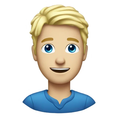 A Blond guy with blue eyes at Christmas  sticker