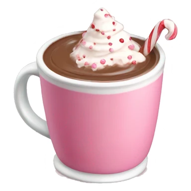 Cute Christmas pink hot chocolate  sticker