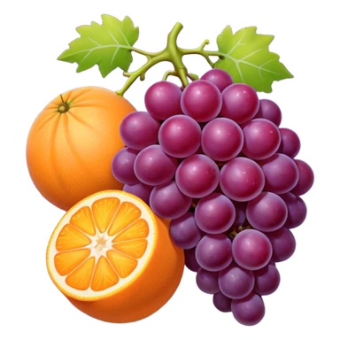 grape and orange sticker