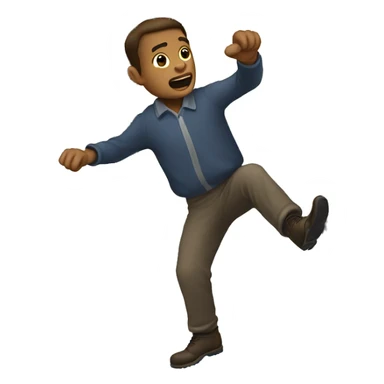 Kicking a door sticker