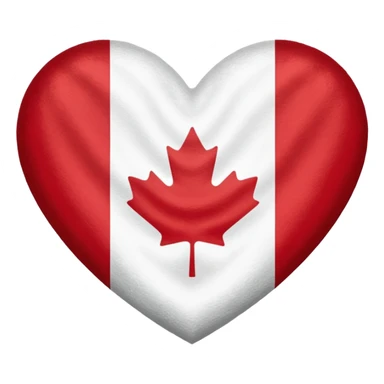 Heart shaped, Canadian flag sticker
