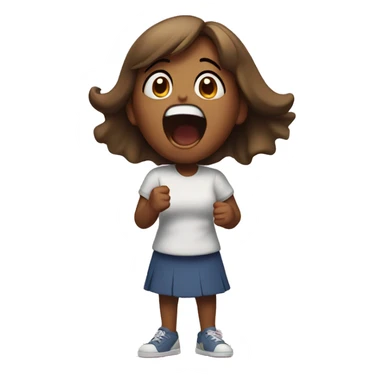 a shouting girl sticker