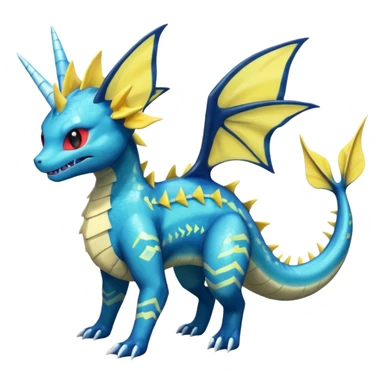 Vaporeon-Salandit-Electrike-Zeraora-Fakémon-hybrid-creature (full body)  sticker
