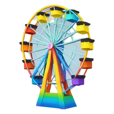 rainbow ferris wheel sticker