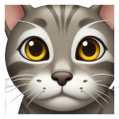 a scared cat sticker