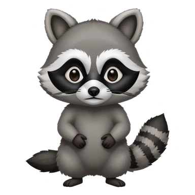 маленький милый енот в полный рост sticker