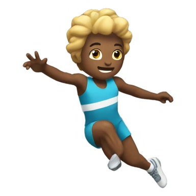 Jump athletics sport sticker