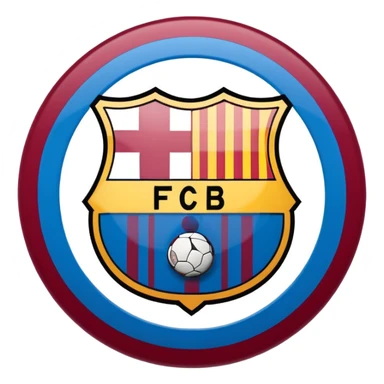 simplified Fc Barcelona logo sticker