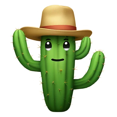 Cactus wearing hat sticker