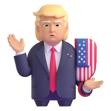 Donald Trump with American symbols sticker