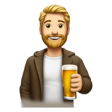 homem com copo de cerveja  sticker