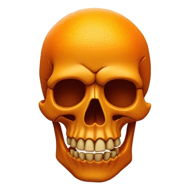 Skull made of Orange sticker