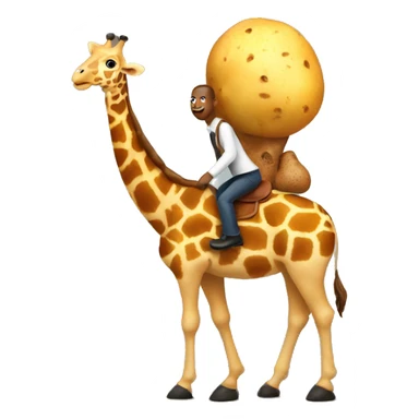 a real potato riding a giraffe  sticker